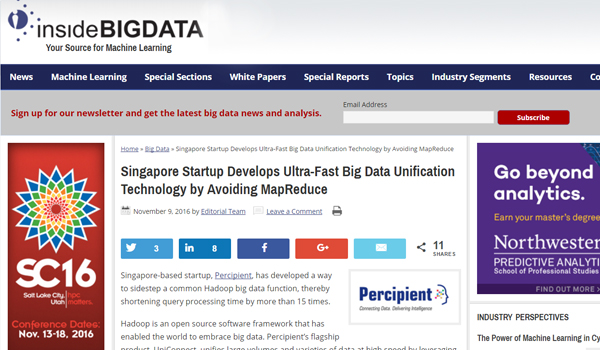Singapore Startup Develops Ultra-Fast…    Inside BIGDATA | 9 Nov’2016