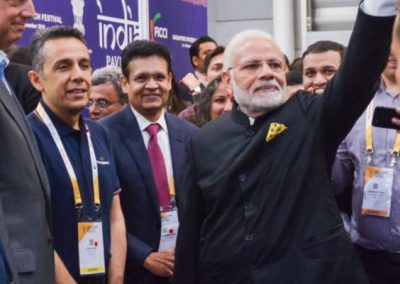 With Indian Prime Minister Modi after APIX launch at Singapore FinTech Festival